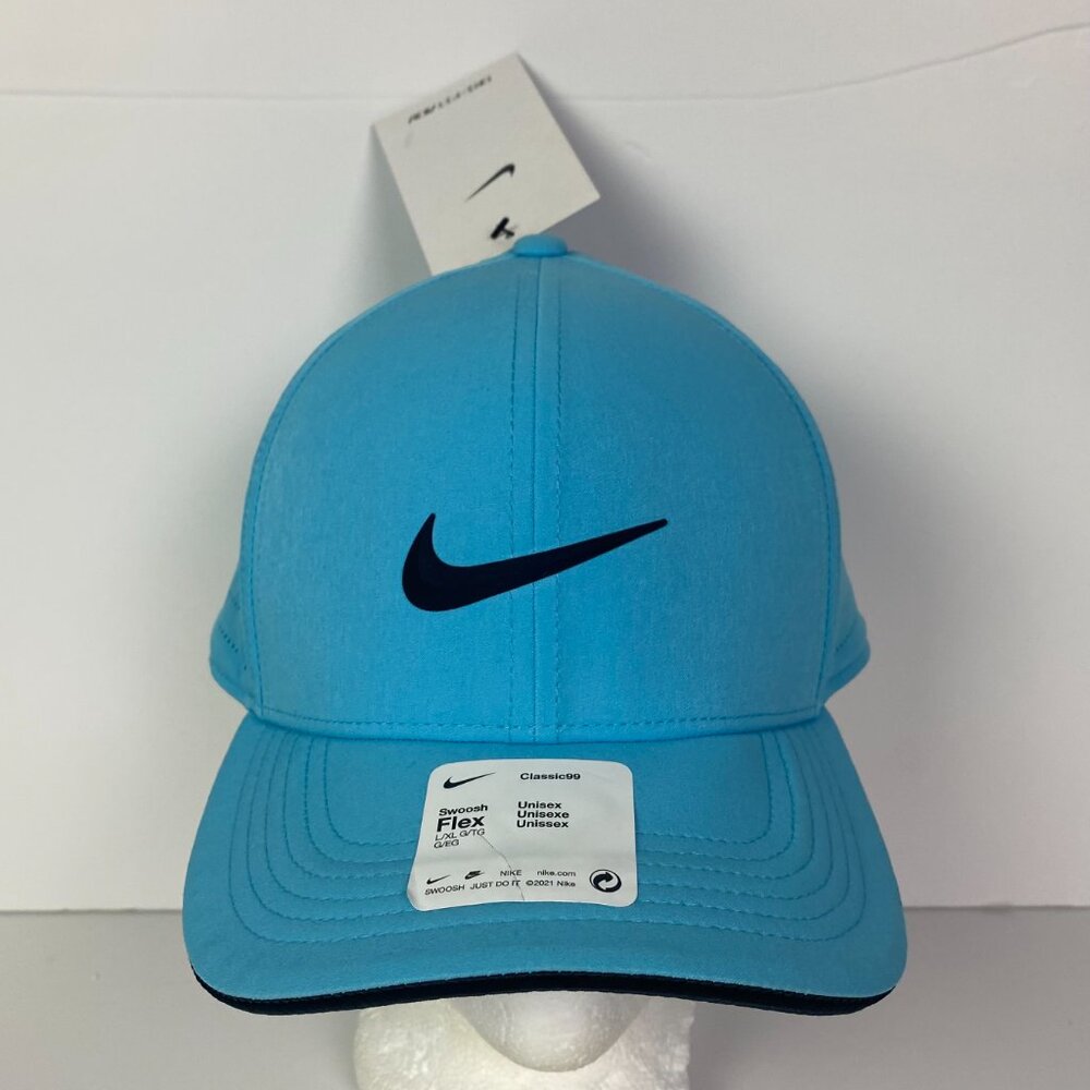 Nike Hat Unisex Unisex L/XL Blue Classic99 ADV Swoosh Flex Golf DH1341 416